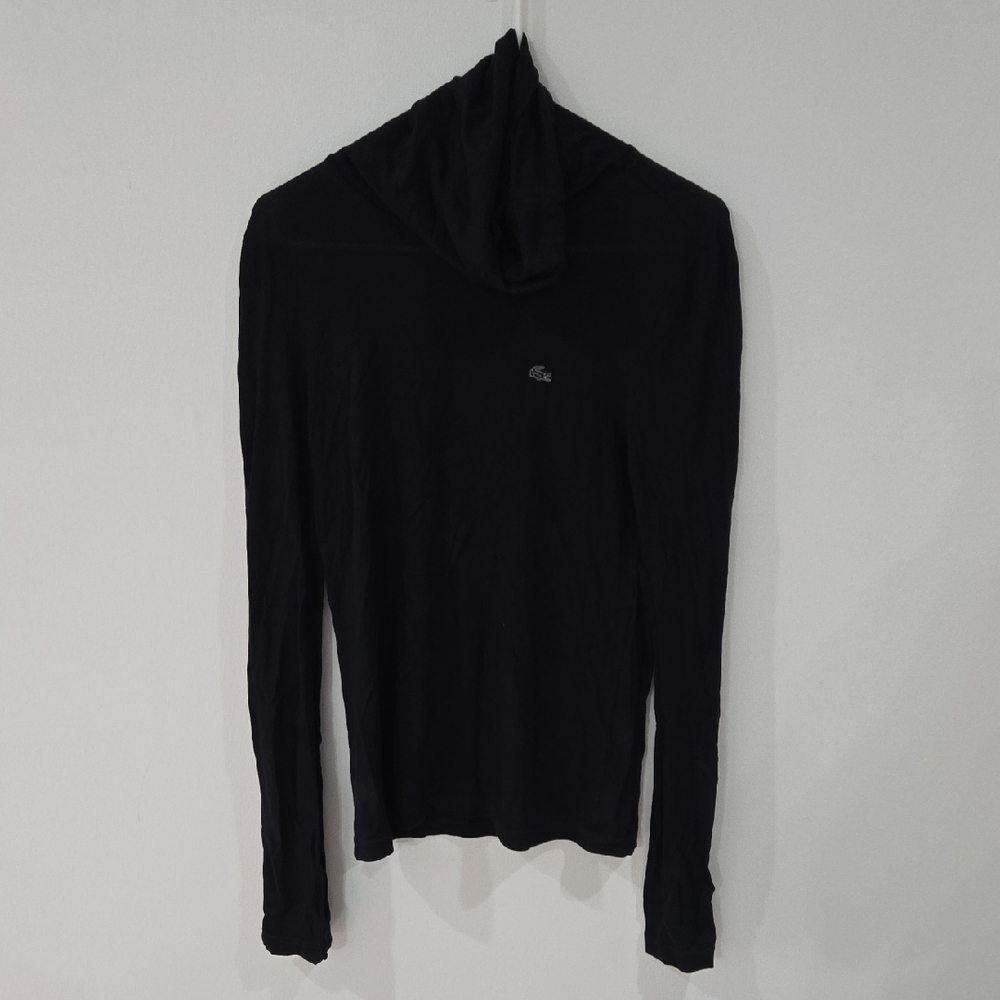 Lacoste Sz 44 Womens Black Long Sleeve TurtleNeck